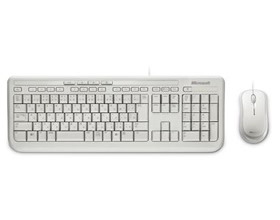 Microsoft Wired Desktop 600 White USB White Mouse & Keyboard