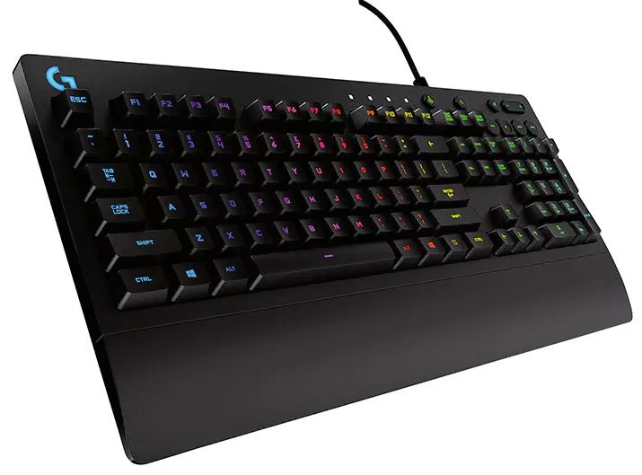 Logitech G213 Prodigy RGB Gaming Keyboard, 16.8 Million Lighting Colors Mech-Dome Backlit Keys Dedicated Media Controls Spill-Resistant Durable Design