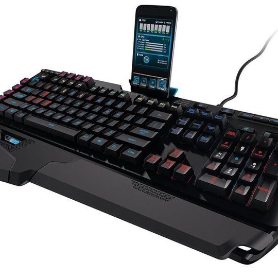 Logitech G910 Orion Spectrum RGB Mechanical Backlit Gaming Keyboard Romer-G Switches 9 customizable G-Keys 113 Anti-Goshting Key USB Power Palm Rest