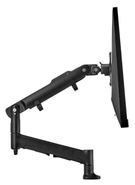 Atdec AWM Single monitor arm solution combining one dynamic arm on a single base with F Clamp fixing in black