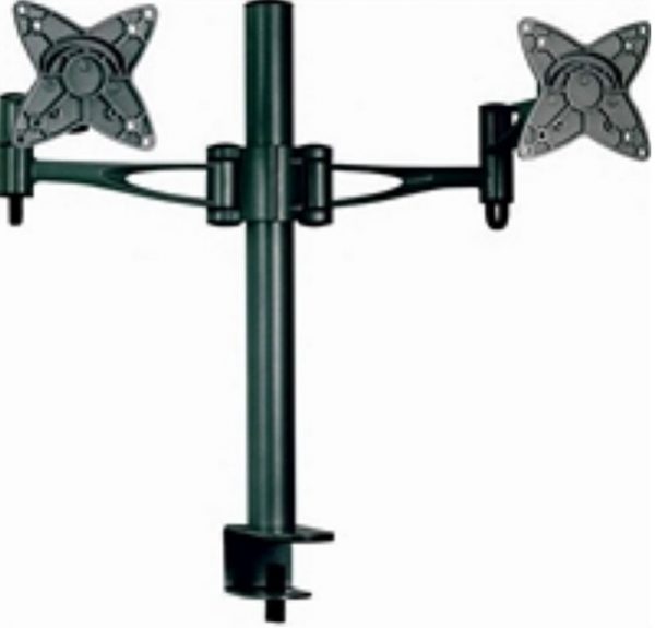 Astrotek Monitor Stand Desk Mount 36cm Arm for Dual Screens 13"-27" 15kg 30° tilt 180° swivel 360° rotate VESA 75x75 100x100 ~MAAT-LCDMOUNT-2S