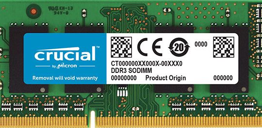 Crucial 4GB (1x4GB) DDR3 SODIMM 1600MHz 1.35/1.5V Dual Voltage Single Stick Notebook Laptop Memory RAM ~MENB4GBDDR3-16L KVR16LS11/4