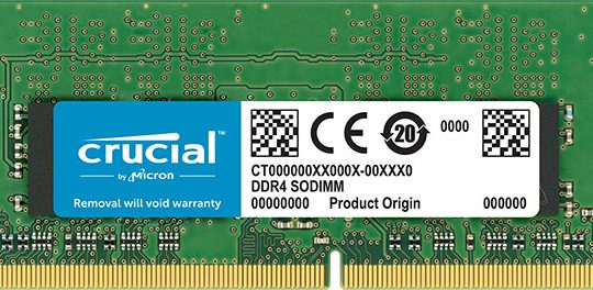 Crucial 4GB (1x4GB) DDR4 SODIMM 2400MHz CL17 Single Stick Notebook Laptop Memory RAM