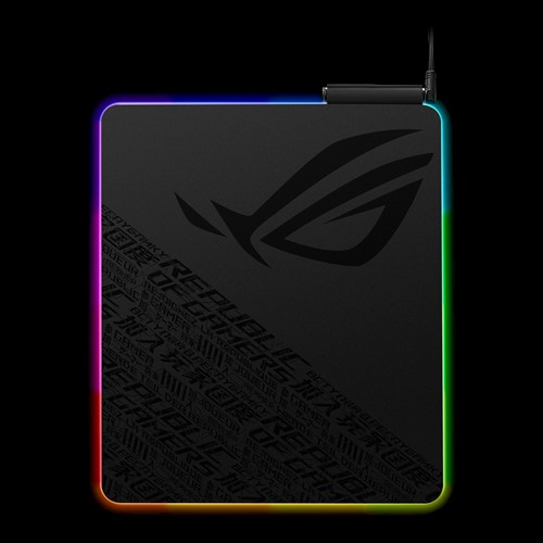 Asus ROG Balteus Gaming Mouse Pad (NH02) 15-Zone Aura Sync, Portrait Hard Surface, USB Passthrough