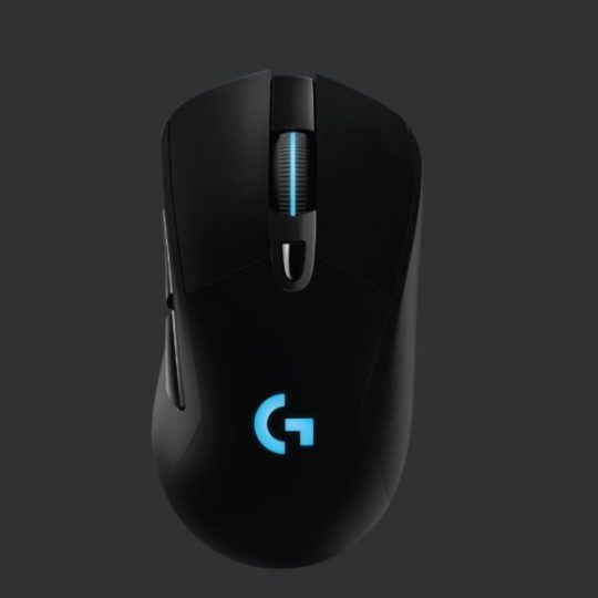 Logitech G703 Lightspeed USB Wireless Gaming Mouse 2.4GHz 1ms 12000 DPI 6 Buttons Programmable RGB Lighting 10g Adjustable Weight OnBoard Memory