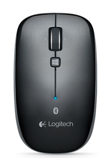 Logitech M557 Bluetooth Mouse Black, 1YR Batt Life, Windows 8 Start screen button Slim ambidextrous design