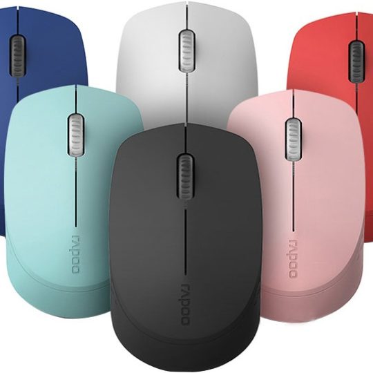 RAPOO M100 2.4GHz & Bluetooth 3 / 4 Quiet Click Wireless Mouse Pink - 1300dpi 3 Devices
